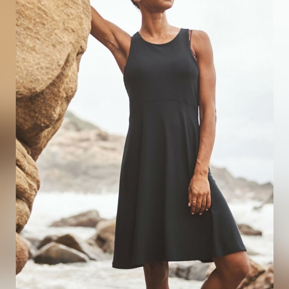 Athleta Santorini Thera Black Dress - S